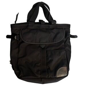 Overland Equipment Black Nylon Convertible Backpack Tote Bag Utility Gorpcore